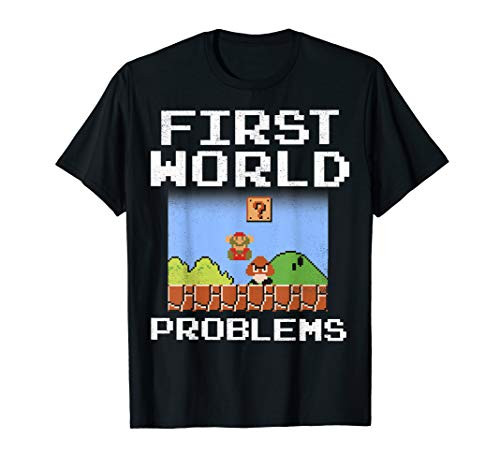 Super Mario Retro 8 Bit First World Problems Graphic T-Shirt