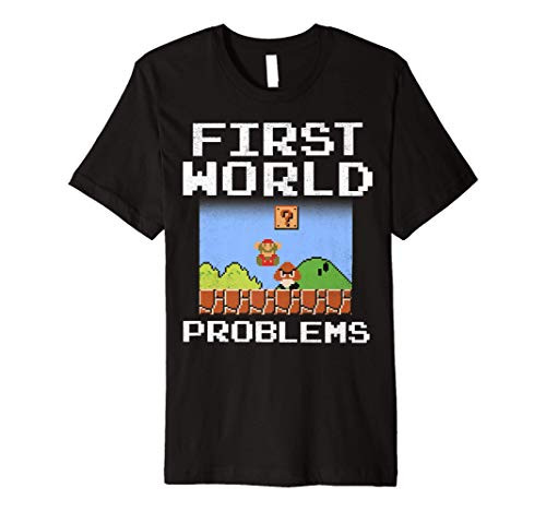 Super Mario Retro 8 Bit First World Problems Premium T-Shirt