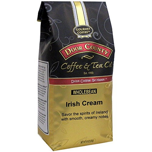 Door County Coffee  Irish Creme  Flavored Coffee  Medium Roast  Whole Bean Coffee  10 oz Bag