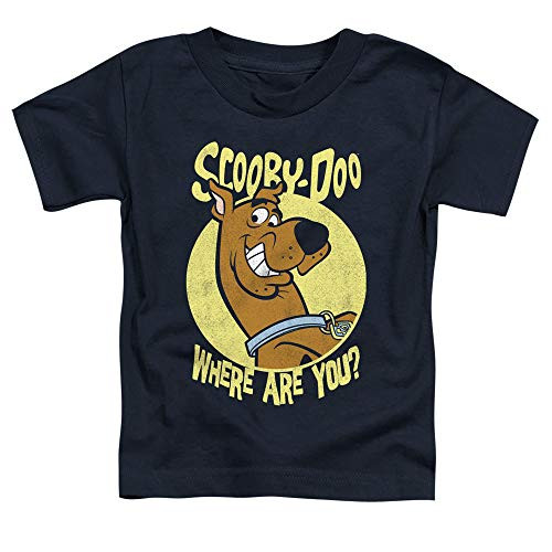 Scooby Doo Where are You Unisex Toddler T Shirt for Boys and Girls  Large -4T- Navy