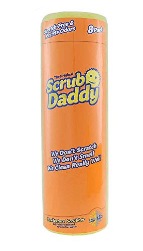 The Original Scrub Daddy - FlexTexture Sponge  Soft in Warm Water  Firm in Cold  Deep Cleaning  Dishwasher Safe  Multi-use  Scratch Free  Odor Resista