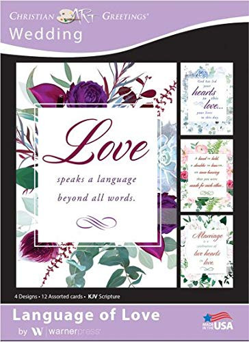 Language of Love - Wedding Greeting Cards - KJV Scripture - -Box of 12-