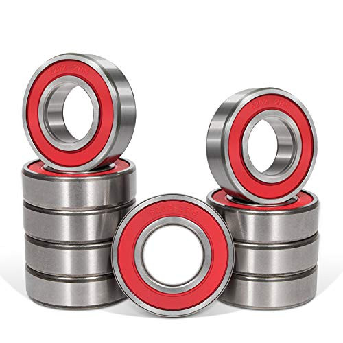 Bonbo 10 Pcs 6202-2RS-RS- Seal Bearings 15x35x11mm Steel and Double Rubber Seal Deep Groove Ball Bearings Bonbo 10 Pcs 6202-2RS-RS- Seal Bearings 15x35x11mm Steel and Double Rubber Seal Deep Groove Ball Bearings