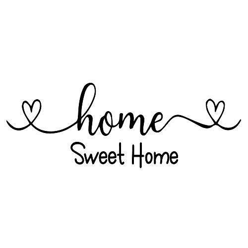 MOVANKRO Home Sweet Home Heart Shape Home Décor Art Letters Vinyl Wall Decal Sayings MOVANKRO Home Sweet Home Heart Shape Home Décor Art Letters Vinyl Wall Decal Sayings