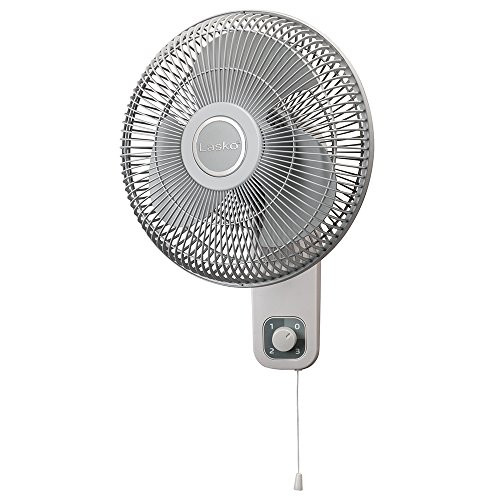 Lasko Oscillating Wallmount Fan, 12", White 16