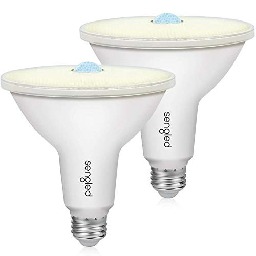 Sengled Motion Sensor Light Outdoor  Dusk to Dawn Outdoor Lighting  Security Flood Light PAR38 Photocell Motion Sensor Light Bulbs  Waterproof  3000K