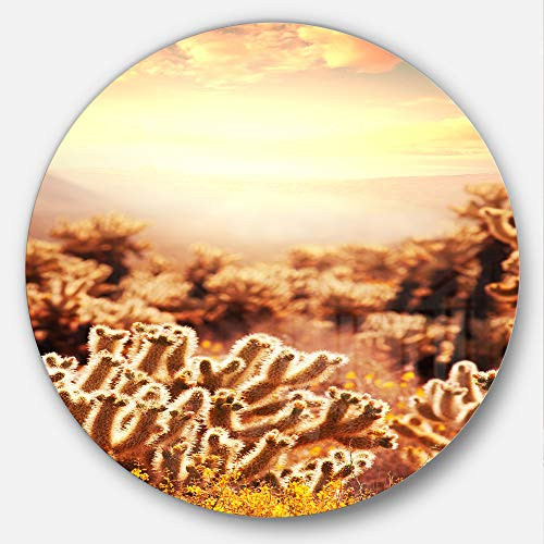 Designart MT12594-C11 Wall Art- Disc of 11 inch 11'' H x 11'' W x 1'' D 1P Pink