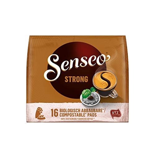 Senseo Coffee Pods Strong Dark Roast  160 Pods  16Count Pods -Pack Of 10- for Coffee Makers  Hot Coffee  Cold Brew Coffee  Espresso  Strong  160Count