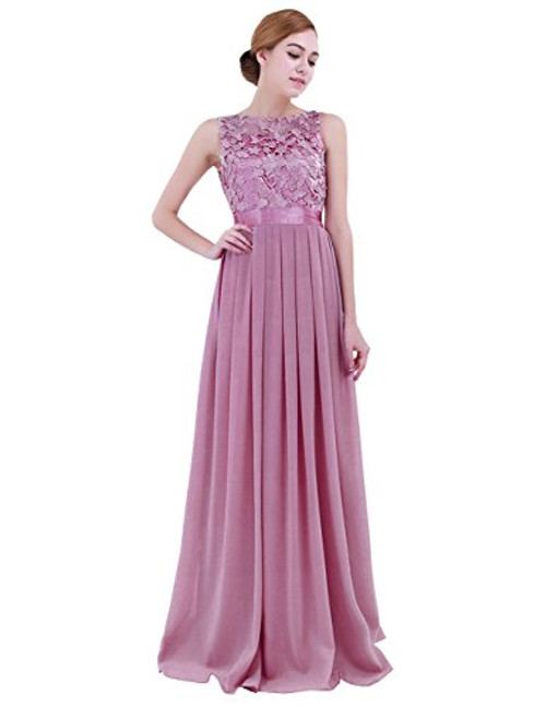 winying Womens Embroidered Chiffon Wedding Bridesmaid Maxi Dress Crochet Floral Lace Long Evening Prom Gown Plum 4 winying Womens Embroidered Chiffon Wedding Bridesmaid Maxi Dress Crochet Floral Lace Long Evening Prom Gown Plum 4