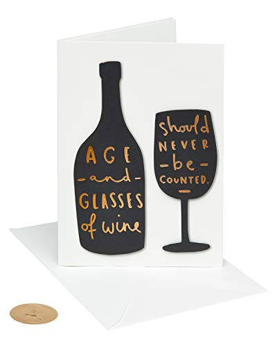 Papyrus Funny Birthday Card -Wine-