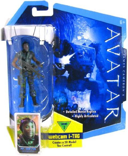 James Camerons Avatar Movie 3 3-4 Inch RDA Action Figure Sean Fike with Face Mask