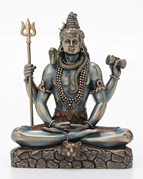 Veronese Design Lord Shiva in Lotus Pose Statue Sculpture - Hindu God and Destroyer of Evil Figure 6-2 Tall Veronese Design Lord Shiva in Lotus Pose Statue Sculpture - Hindu God and Destroyer of Evil Figure 6-2 Tall