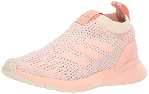 adidas Unisex-Kids RapidaRun LL Knit Running Shoe  Ecru Tint-Glow Pink-Ecru Tint  5 M US Big Kid