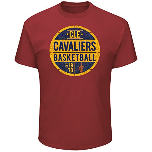 Profile Big and Tall NBA Cleveland Cavaliers Short Sleeve Screen Tee  Garnet  5X