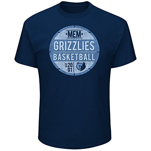 Profile Big and Tall NBA Memphis Grizzlies Short Sleeve Screen Tee  Navy  2X