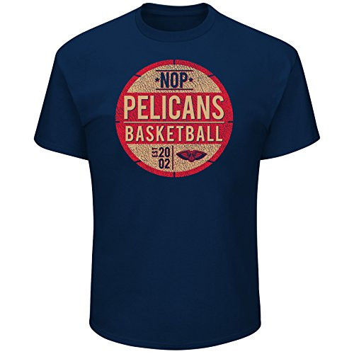 NBA New Orleans Pelicans Short Sleeve Screen Tee  Navy  X-Large-Tall