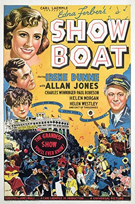 Posterazzi Show Boat Irene Dunne Allan Jones Helen Morgan Charles Winninger 1936- Movie Masterprint Poster Print  -11 x 17-