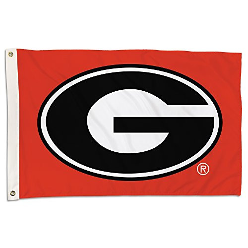 NCAA Georgia Bulldogs 2 Ft- X 3 Ft- Flag with Grommets  Red