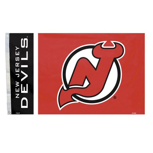 Fremont Die NHL New Jersey Devils 3 x 5 Flag with Grommets  3 x 5-Foot  Logo
