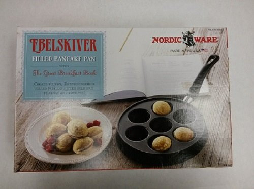 Ebelskiver Filled Pancake Pan + The Great Breakfast Book by Nordic Ware