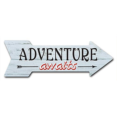 SignMission Decal Art Adventure Awaits Decal Indoor-Outdoor Decor 24 Directional Sticker Vinyl Wall Decals