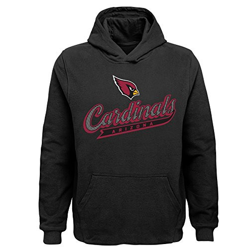 NFL Arizona Cardinals Boys Outerstuff Pioneer Sueded Fan Classic Hoodie  Kids Large-7-  Black
