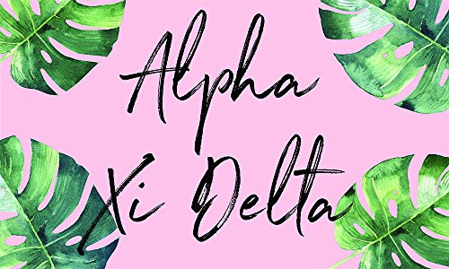 Alpha Xi Delta - Sorority Letter Flag -Tropical Design-