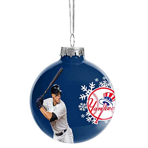 FOCO Glass Ball Christmas Ornament New York Yankees - Aaron Judge