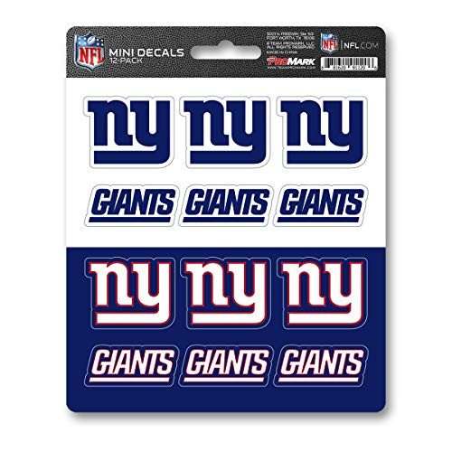 FANMATS Promark NFL New York Giants DecalDecal Set Mini 12 Pack  Team Colors  One Size