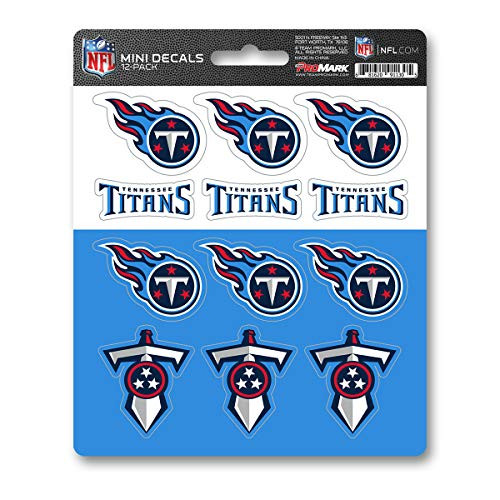 FANMATS NFL Tennessee Titans DecalDecal Set Mini 12 Pack  Team Colors  One Size