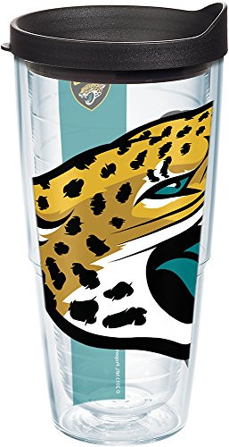 Tervis NFL Jacksonville Jaguars Colossal Tumbler with Wrap and Black Lid 24oz  Clear