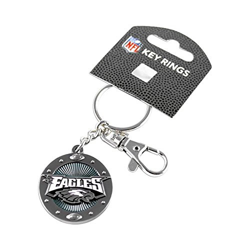 aminco unisex-adult NFL Philadelphia Eagles Impact Keychain Silver  One Size