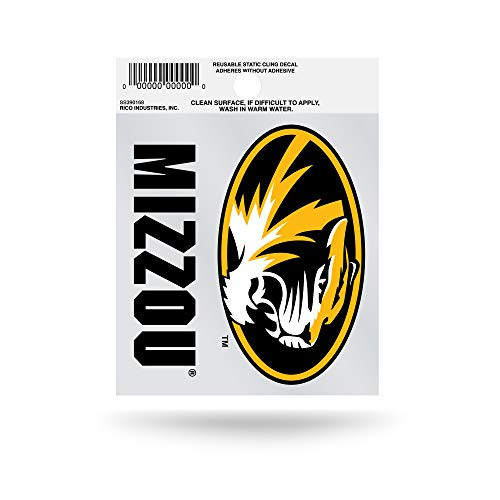 NCAA Rico Industries Small Static Cling Decal  Missouri Tigers