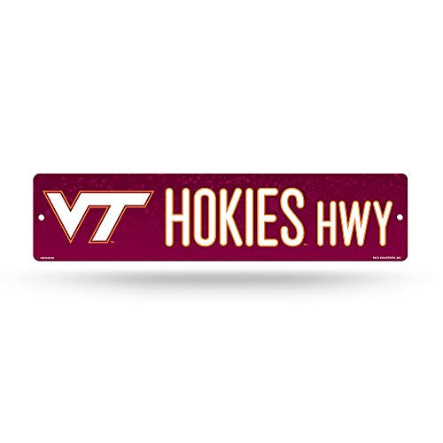 NCAA Rico Industries 16-Inch Plastic Street Sign Décor Virginia Tech Hokies NCAA Rico Industries 16-Inch Plastic Street Sign Décor Virginia Tech Hokies