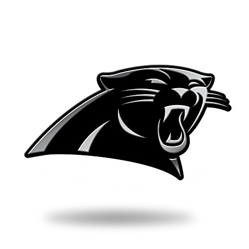 NFL Rico Industries Chrome Finished Auto Emblem 3D Sticker  Carolina Panthers NFL Rico Industries Chrome Finished Auto Emblem 3D Sticker  Carolina Panthers