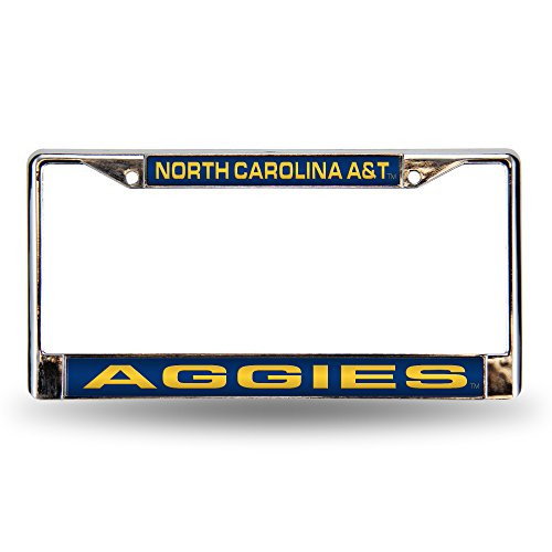 Rico Industries NCAA North Carolina AandT Aggies Laser Cut Inlaid Standard License Plate Frame 6 x 12-25 Chrome Rico Industries NCAA North Carolina AandT Aggies Laser Cut Inlaid Standard License Plate Frame 6 x 12-25 Chrome