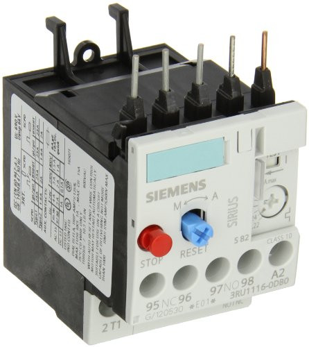 Siemens 3RU11 16-0DB0 Thermal Overload Relay  For Mounting Onto Contactor  Size S00  0-22-0-32A Setting Range
