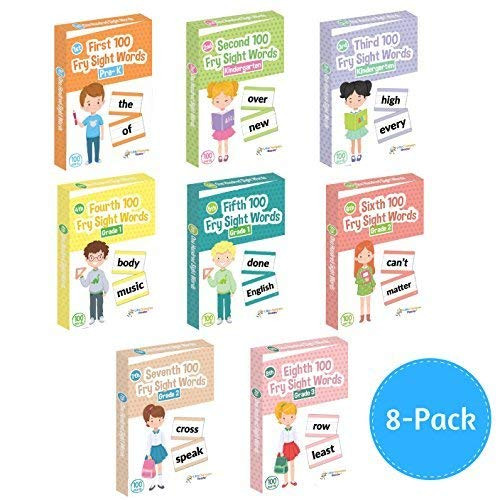 Little Champion Reader 800 Sight Word Flashcards in 8-Pack Bundle Set  Pre-K to 3rd Grade  Teaches 800 Dolch Fry High-Frequency Sight Words