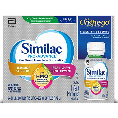 Similac Pro-Advance Non-GMO with 2-FL HMO Infant Formula Ready-to-Feed  8 fl oz  6 count -Pack of 4-