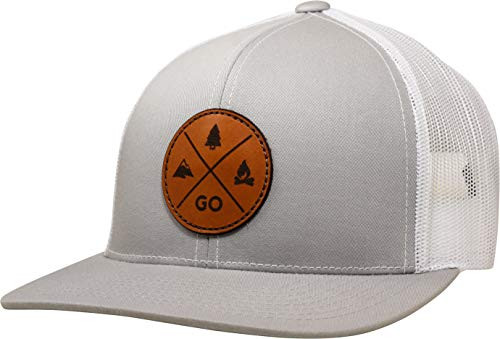 LINDO Trucker Hat - GO Outdoors -Silver-White-