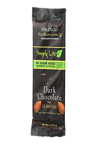 Simply Lite Chocolate Bar Dark Almond  3 oz