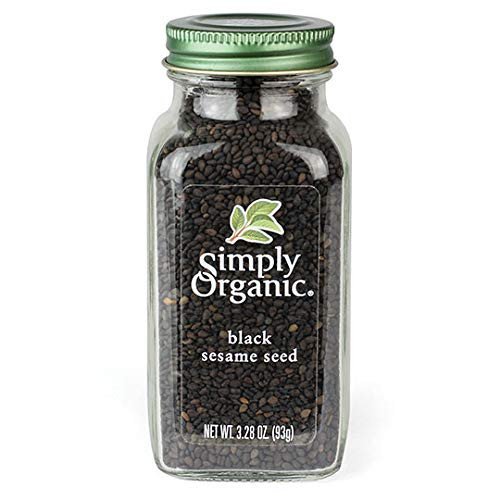 Simply Organic Whole Black Sesame Seed  Certified Organic - 3-28 oz - Sesamum indicum