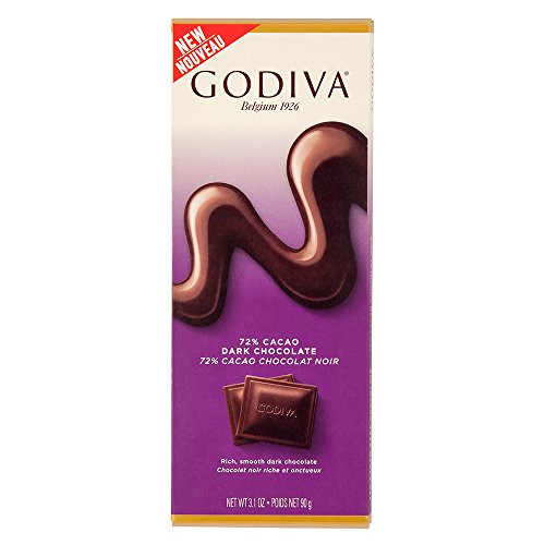 Godiva Dark Chocolate Bar 72 3-5-Ounces -Pack of 5- Godiva Dark Chocolate Bar 72 3-5-Ounces -Pack of 5-