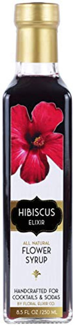 Floral Elixir Co- Hibiscus Elixir - All Natural Syrup for Cocktails and Sodas 8-5 oz Floral Elixir Co- Hibiscus Elixir - All Natural Syrup for Cocktails and Sodas 8-5 oz