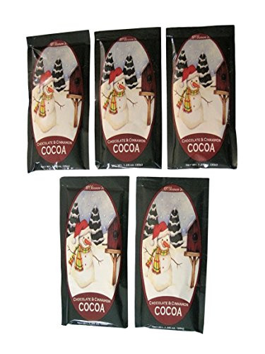 McStevens Hot Chocolate -Snowman Chocolate and Cinnamon- Five 1-25oz Packets