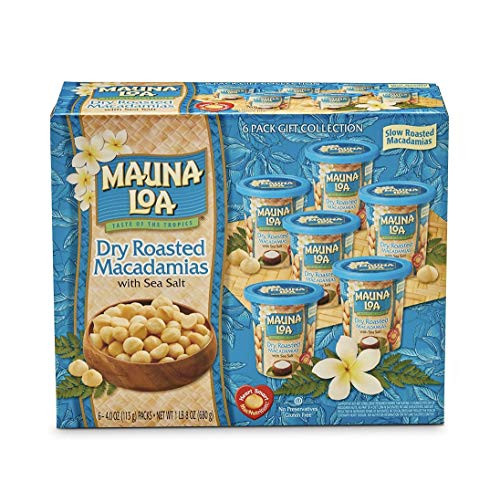Mauna Loa Dry Roasted Macadamia Nut With Sea Salt 4-5 Ounce Pack of 6