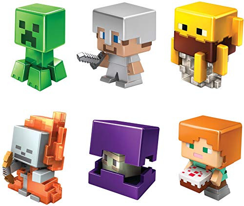 Minecraft All-Stars Mini Figure Six-Pack Great for Playing Trading and Collecting Action and Battle Toy for Boys and Girls Age 6 and Older Multi Minecraft All-Stars Mini Figure Six-Pack Great for Playing Trading and Collecting Action and Battle Toy for Boys and Girls Age 6 and Older Multi