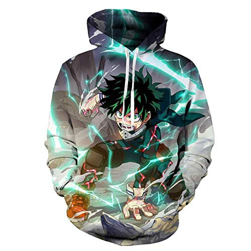 My Hero Academia 3D Hoodie Sweatshirt Boys Boku No Hero Academia Drawstring Pullover Costume for Cosplay -Midoriya Izuku Hoodie M- My Hero Academia 3D Hoodie Sweatshirt Boys Boku No Hero Academia Drawstring Pullover Costume for Cosplay -Midoriya Izuku Hoodie M-