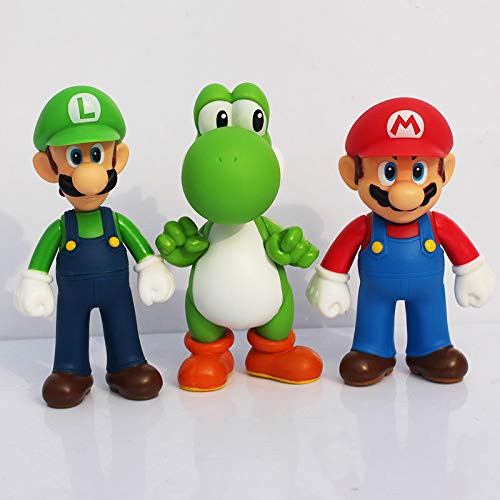 3 Pcs Super Mario Bros Action Figures Toys 5 Mario Toys Set Mario Luigi Yoshi Cake Topper Decorations 3 Pcs Super Mario Bros Action Figures Toys 5 Mario Toys Set Mario Luigi Yoshi Cake Topper Decorations