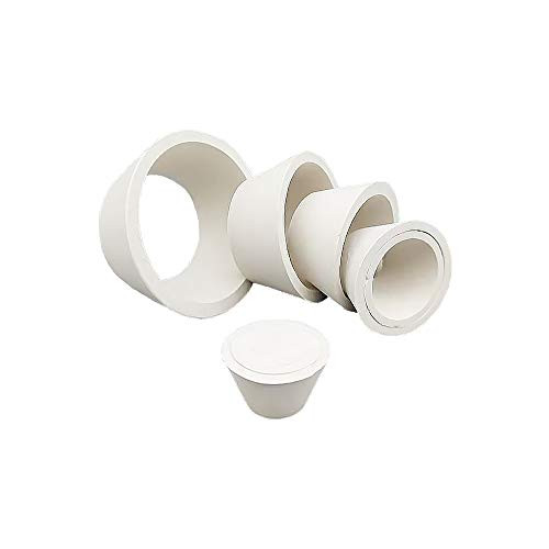 LabZhang 9 Count Buchner Funnel Flask Adapter Set Filter Adapter Cones Set Tapered Collar White 9 Sizes 9pcs